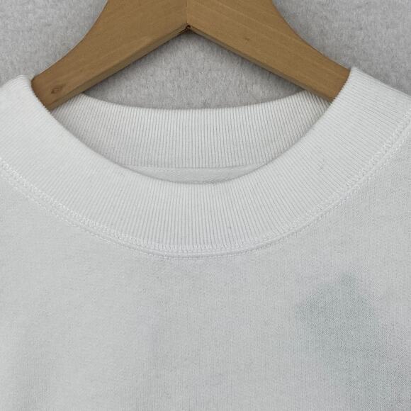 ABERCROMBIE & FITCH Sweatshirt Womens M Fleece Soft A&F Side Zip Slit White NEW - Picture 7 of 15